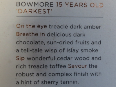 Bowmore 15 Darkest